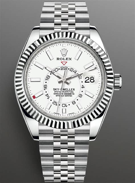 rolex white gold sky dweller